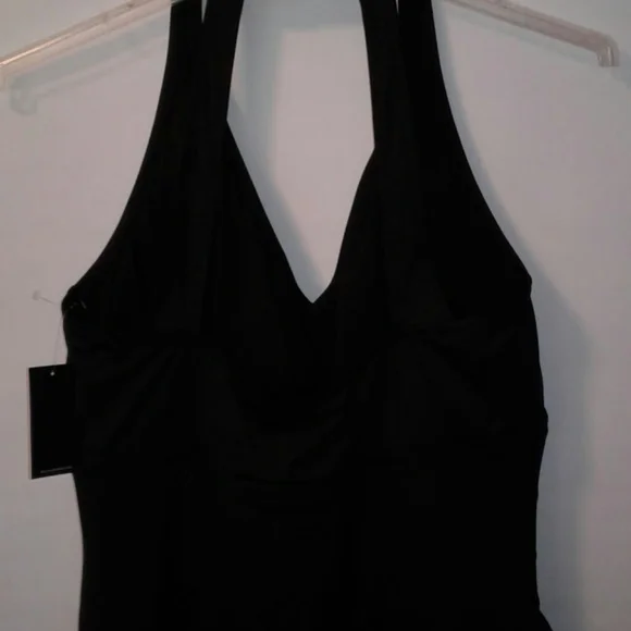 Ralph Lauren Black 1-piece Halter Swimsuit Plus - Picture 7 of 9